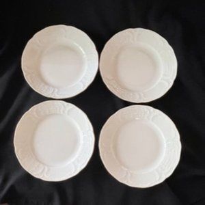 4 Bread & Butter Plates Gold Band Sanssouci Ivory